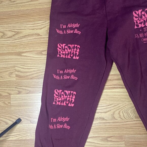 Kacey Musgraves Womens Jogger Sweat Pants Purple Slow Burn Fleece Elastic Med - Picture 2 of 6